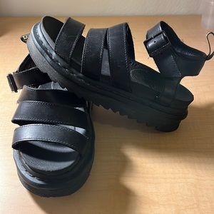 Blair’s women’s Brando leather strap sandals, platformed, Doc Marten’s